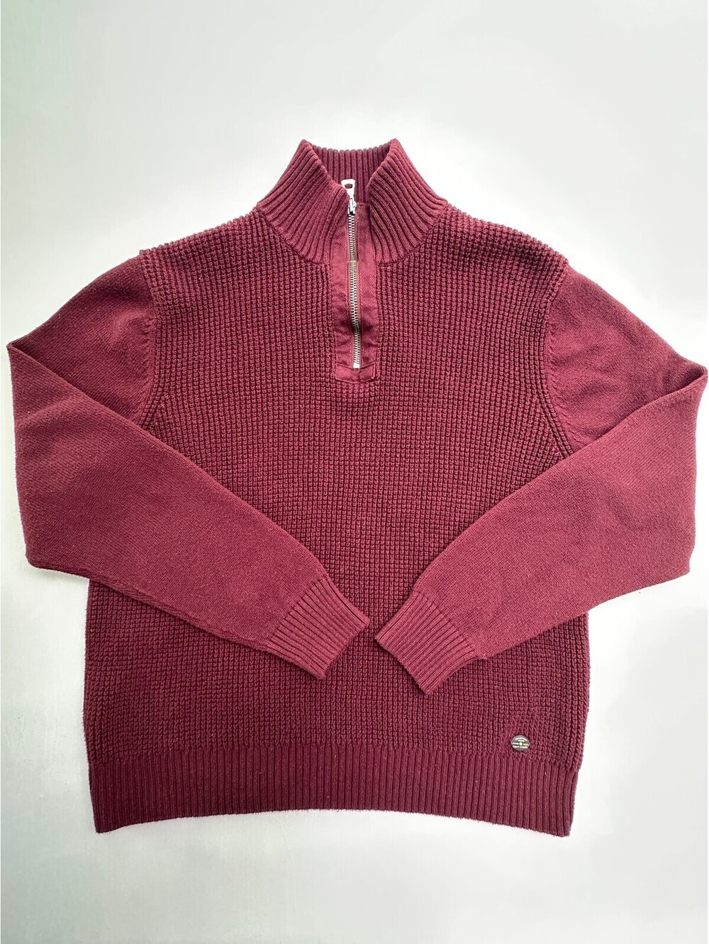 Weatherproof Vintage Men's Holiday Sweater 1/4 Zip Cotton M